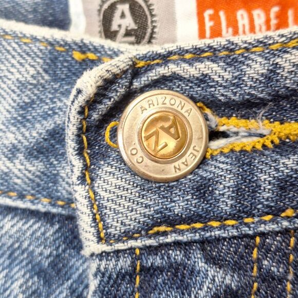 Arizona Jean Co Junior Women’s  Flare Leg Jeans‎ Size 15 Medium Wash High Rise - Picture 5 of 14